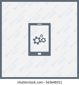 setting parameters, mobile smartphone icon, vector illustration. Flat design style