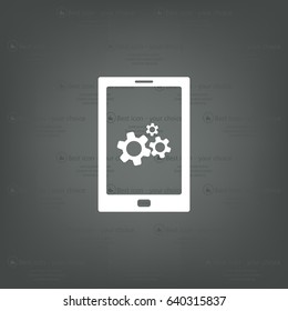 setting parameters, mobile smartphone icon, vector illustration. Flat design style