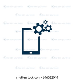 setting parameters, mobile smartphone icon, vector illustration. Flat design style