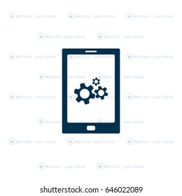 setting parameters, mobile smartphone icon, vector illustration. Flat design style