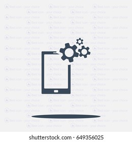 setting parameters, mobile smartphone icon, vector illustration. Flat design style