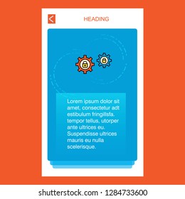 Setting protected mobile vertical banner design design. Vector