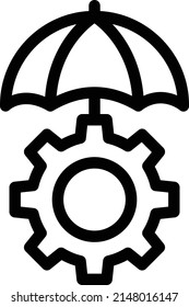 setting protection Vector illustration on a transparent background.Premium quality symbols.Thin line vector   icon for concept and graphic design.