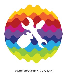 Setting Rainbow Color Icon for Mobile Applications and Web EPS10