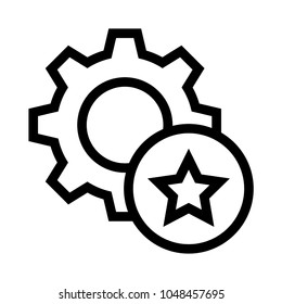 setting rating Vector Line Icon