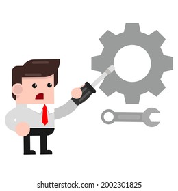 setting repair icon illustration vector graphic