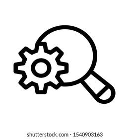 setting search vector thin line icon 