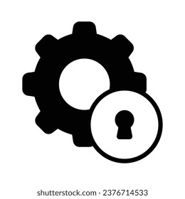 Setting security icon, editable vector, ready to use