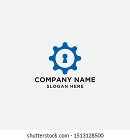 setting security logo design template. vector