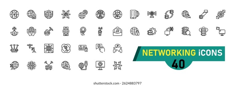 Setting and setup icon collection, with editable stroke. Setting and setup thin line icon set. Vector illustration.