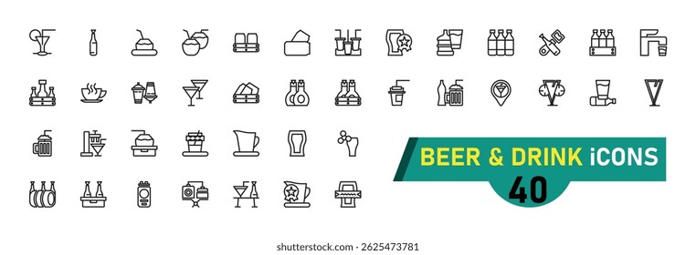 Setting and setup icon collection, with editable stroke. Setting and setup thin line icon set. Vector illustration.