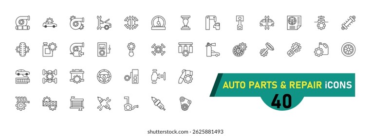 Setting and setup icon collection, with editable stroke. Setting and setup thin line icon set. Vector illustration.