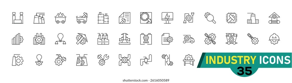Setting and setup icon collection,with editable stroke. Setting and setup thin line icon set. Vector illustration