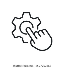 Setting and setup thin line icons. Perfect pixel on transparent background
