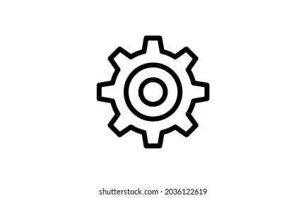 setting simple black line web icon vector illustration. Editable stroke. 48x48 Pixel Perfect.