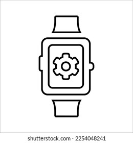 Configuración del icono de reloj inteligente en el estilo de línea