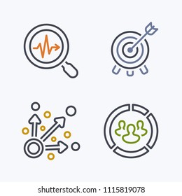Setting Targets - Pastel Dash Icons. A set of 4 professional, pixel-aligned icons.