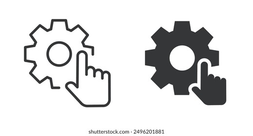Setting thin line and glyph solid icons