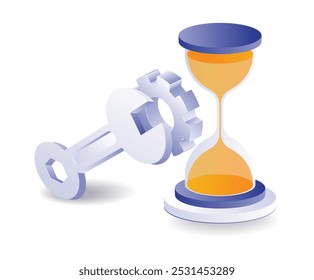 Tempo de ajuste com uma ampulheta