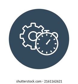 Setting time Vector icon which is suitable for commercial work and easily modify or edit it

