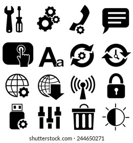 Setting and tools  icons.vector