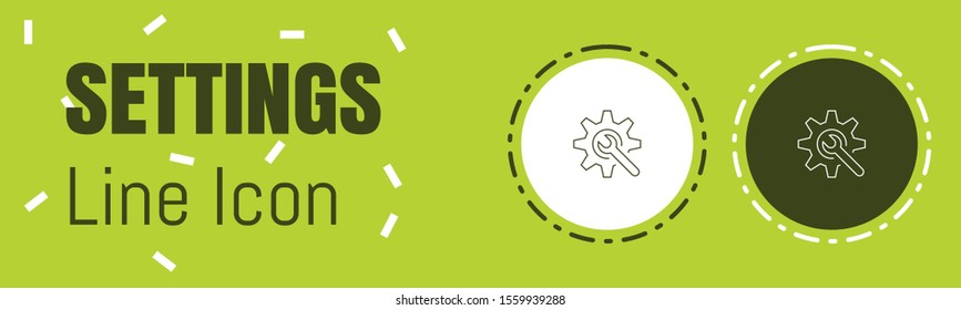 Setting Tools Line icon. Useful Graphic elements for All Kinds of Designing Work.