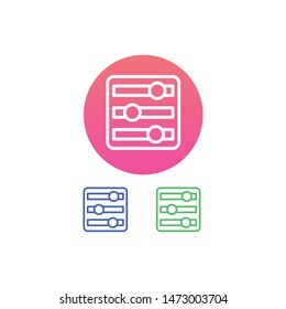 Setting Tweaks Vector Illustration, outline icon. EPS 10