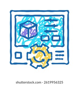 setting ugc doodle icon sketch vector. setting ugc sign. isolated symbol illustration