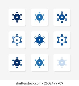 setting UI isolated icons set