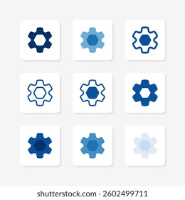 setting UI isolated icons set