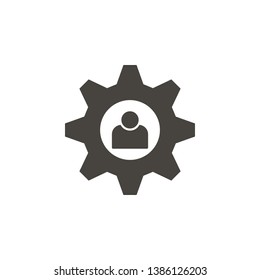 Setting, user vector icon. Simple element illustrationSetting, user vector icon. Material concept vector illustration.