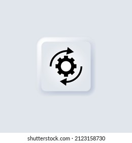 Setting, user vector icon. Simple element neumorphic style illustration Setting, user vector icon. Material concept vector illustration. EPS 10