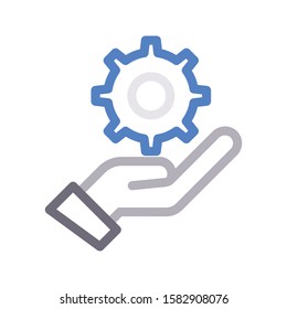 setting vector color line icon 