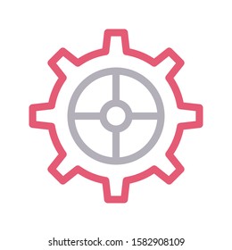 setting vector color line icon 