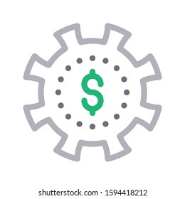 setting vector color line icon 