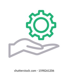 setting vector color line icon 