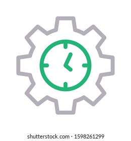 setting vector color line icon 