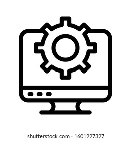 setting vector color line icon 