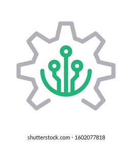 setting vector color line icon 