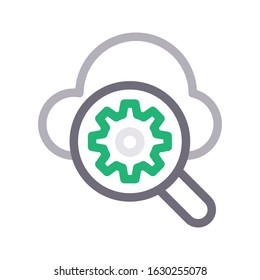 setting vector color line icon 