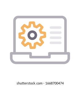 establecer icono de línea de color vectorial 