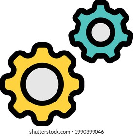 setting vector color line icon