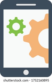 setting vector flat color icon 