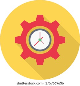 setting vector flat color icon 