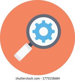 setting vector flat color icon 