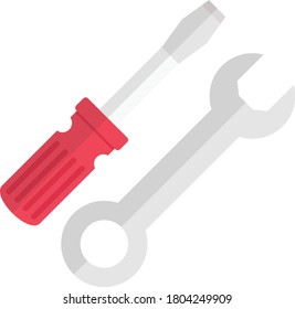 setting vector flat color icon 
