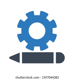 setting vector glyph color icon 