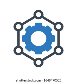 establecer icono de color de glifo vectorial 