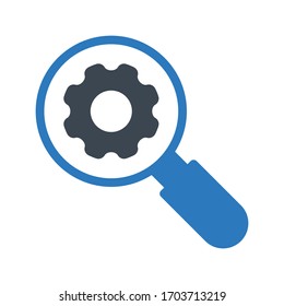 setting vector  glyph color icon 