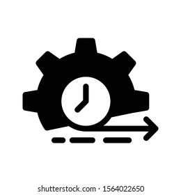setting vector glyph flat icon